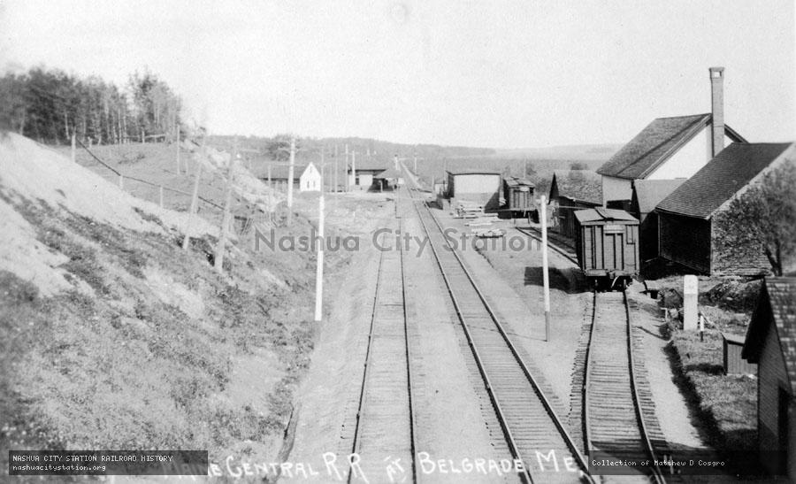 Postcard: Maine Central Railroad at Belgrade, Maine